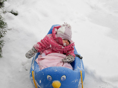 Olivia in the SnowBird