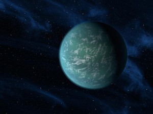 Artist's conception of earth-like planet Kepler-22b. Kepler22b Diagram showing relative size and orbit of new planet and our solar system. Image credit: NASA/Ames/JPL-Caltech