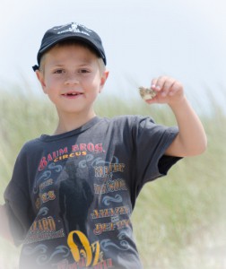 Preston finding Treasures on Block Island